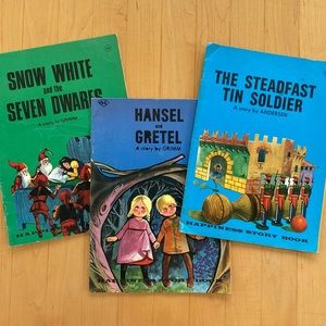 3 Vintage 1960s Illustrated Books Children’s Fairytale Printed in Finland